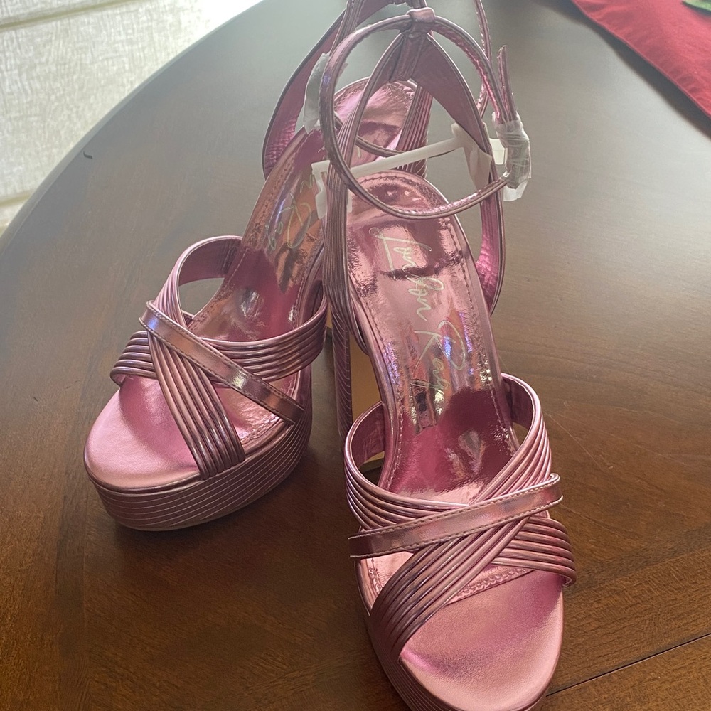 London Rag Women's Stylish Heels - metallic pink